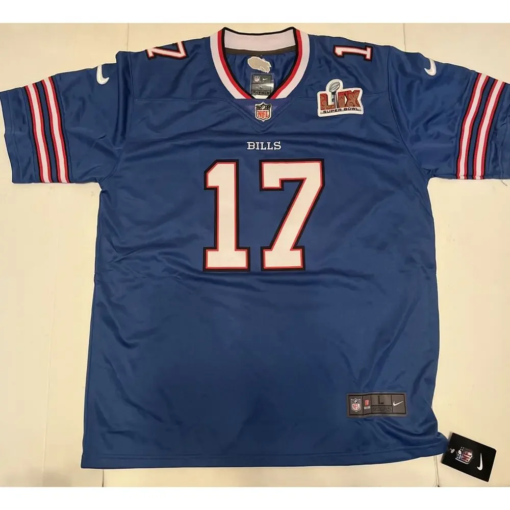 Buffalo Bills Nike NFL On Field Jersey #17 Josh Allen Player Size L. SUPER BOWL - Picture 1 of 8